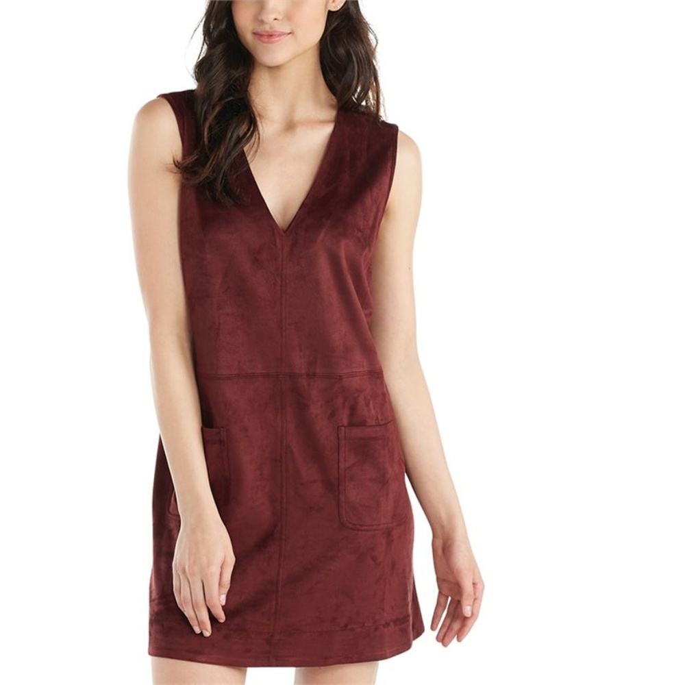 Burgundy Suede Dress